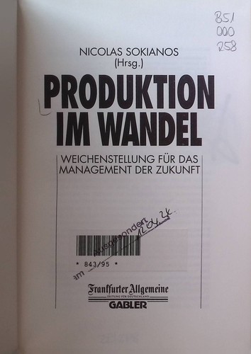 Produktion wandel - produktion, im